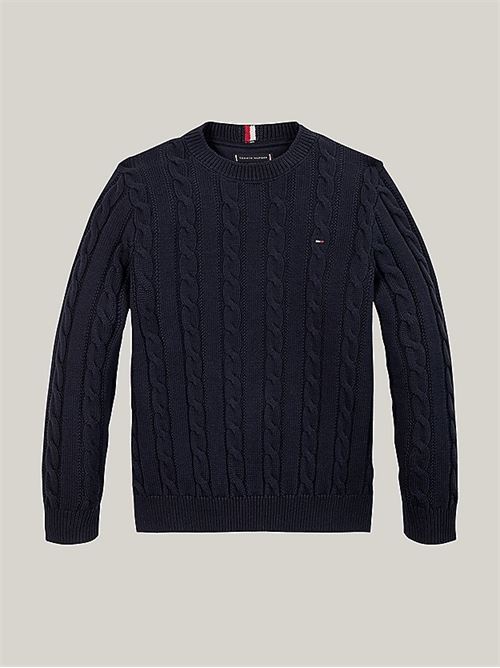 essential reg cable sweater TOMMY HILFIGER | KB0KB09418DW5